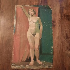 Tableau Huile Toile Portrait Nu