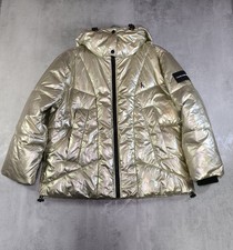 Doudoune Oversized Dorée Hiver Femme Calvin Klein Jeans Taille S Neuve