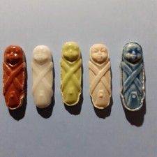 LOT de 5 fèves BEBES LANGES variante couleurs