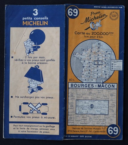 Carte michelin bourges - carte,