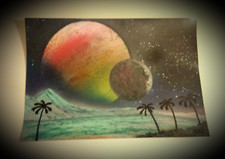 Spray Art - A4 Papier photo : Palm Space