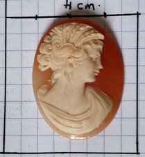  ancien  Magnifique camée  coquillage élégante France pour Broche ou  pendentif