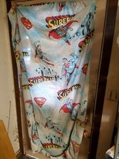 Vintage 1978 SUPERMAN 48" X 80" Single Bed Cover