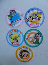 FRANQUIN  / GASTON LAGAFFE / 5   AUTOCOLLANTS   3615 GASTON  /   6  CM    1995
