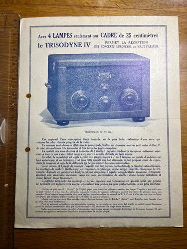 Catalogue trisodyne - trisodyne, iv