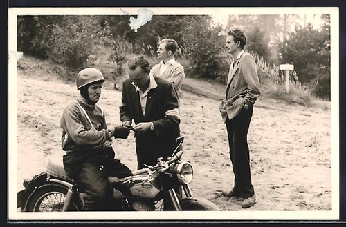 Carte postale photo - , moto
