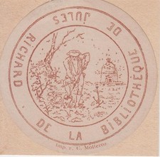 § EX-LIBRIS JULES RICHARD, imprimé par C. MOTTEROZ - XIXème siècle §