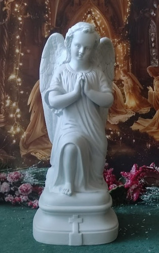 Antique statue ange priere - statue,