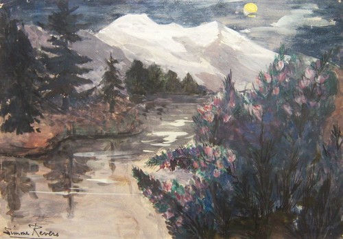 Simone revers dessin aquarelle - revers,