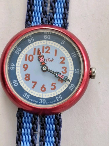 Montre vintage rouge bleu - montre, et
