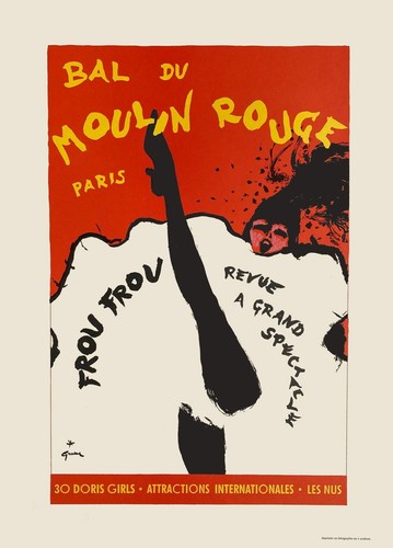 René gruau moulin rouge - rouge,