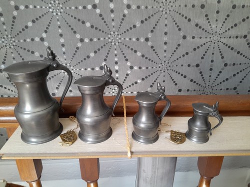 Lot quatre pots étain - quatre,