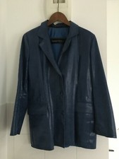 veste femme cuir agneau imitation peau de lézard Philippe Vallereuil, Taille 44