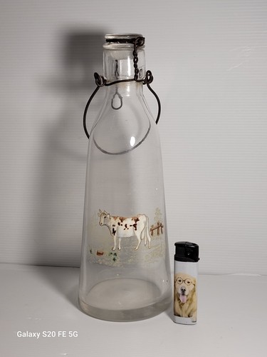 Bouteille lait émaillée - bouteille, de