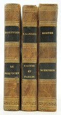 Lot 3 livres anciens - Contes et fables 1829, Werther 1827, Le Derviche 1829