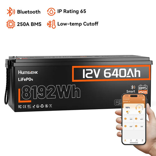 8192wh 12v 640ah lifepo4 - 8192wh,