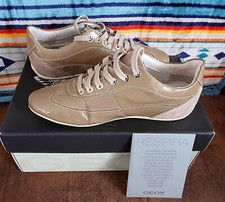 Chaussures GEOX Respira Femme Sneakers Trendy Rose Cuir. Taille 36. État Neuf. 