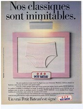 PUBLICITE ADVERTISING 104 1982 PETIT BATEAU culotte de fille              221014