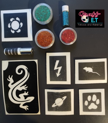 Kit complet pochoirs tatouages - pochoirs,