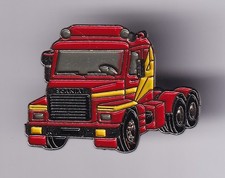 RARE PINS PIN'S .. CAMION TRUCK WAGEN TRACTEUR SCANIA FRANCE ROUGE NOIR ~GC