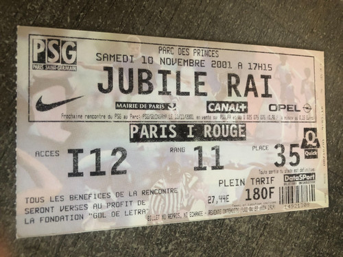 Ticket jubilé rai psg - ticket, ))