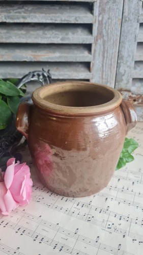 Ancien pot gres beige cruche - pot,