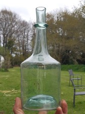 TRES RARE Bouteille ancienne verre soufflé Gresigne 18ème 18th