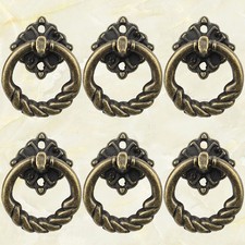  6 PCS Antique Placard Porte Tirer Poignée Deux trous Cabinet Porte Traction