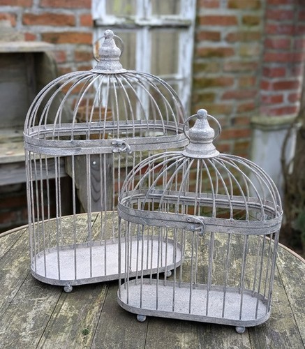 Lot cages déco metal - 2,