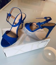 Escarpins bleus (cuir) Texto P.37 (comme neufs)