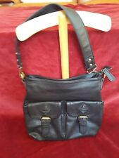 Sac porté épaule DAVID JONES en simili noir / Shoulder Bag imitation leather