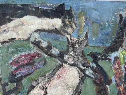 Tableau huile sur toile - sur,