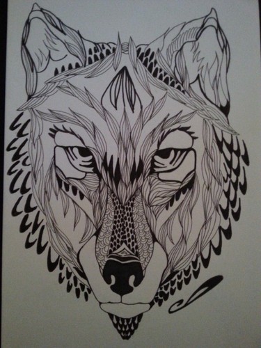 Dessin encre une - dessin, d'une
