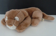 71. DOUDOU PELUCHE ANNA CLUB PLUSH WWF LION lionceau tigre chat dort 25cm  TTBE