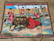 Tableau Tissu Création GAVIN PARIS theme Corrida 49 X 64 Cm Parfait Etat