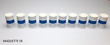 1/43 lot 10 fûts blancs/bleus