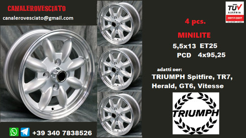 Roues cerchi minilite 5j - roues, 5,5j