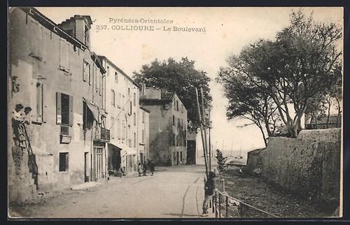 Cpa collioure boulevard - cpa, collioure,