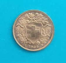 Piece de 20 Francs Or Suisse L