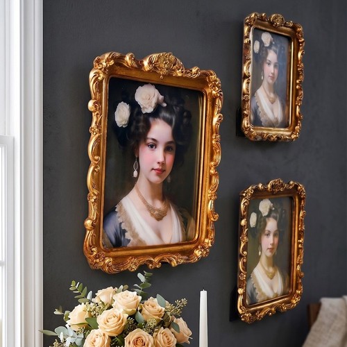 Photo baroque doré résine - photo,