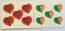 Carnet timbres France 2000 YT BC 27. Cœurs Yves Saint Laurent
