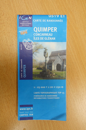 Carte ign 0519et quimper - carte,