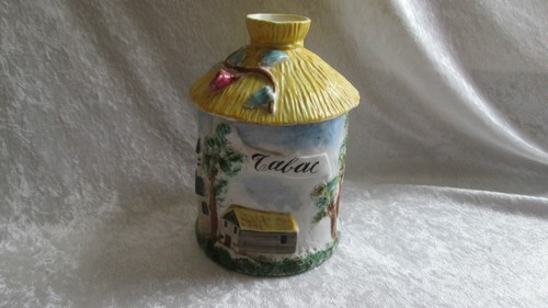 Ancien pot tabac biscuit - tabac, en