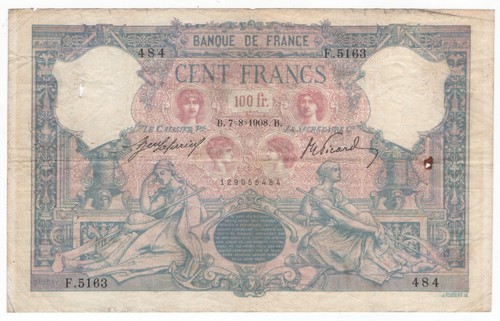 France 100 francs bleu et - -,