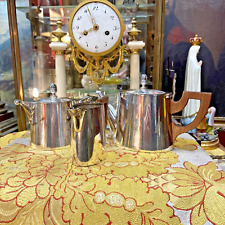 ancien service a café en metal argenté poincons de style anglais epoque 1960