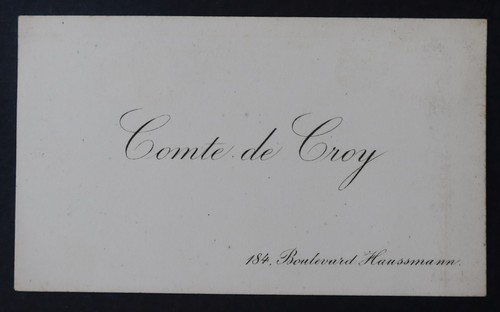 Carte visite noblesse - visite,