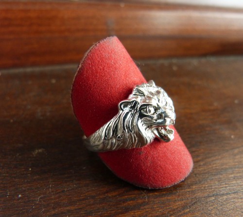 Bague tête lion - tête, 925