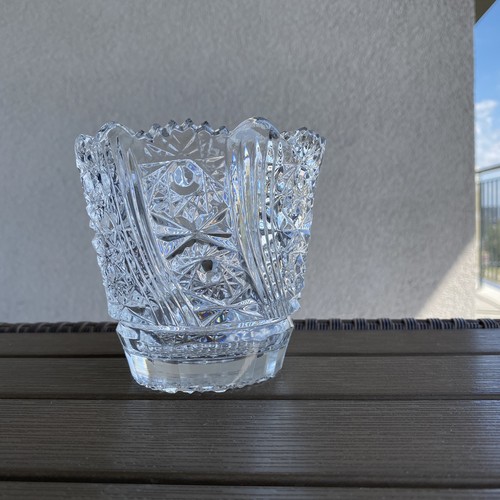Ancien vase cristal taillé - ancien,