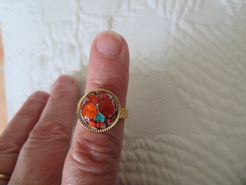 Bague ajustable plaqué et - or,