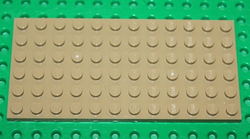 Lego dark tan - tan, 6x12
